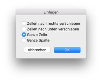 Tastenkombination für Excel neue Zeile einfügen