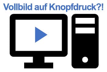 Tastenkombination für Vollbild